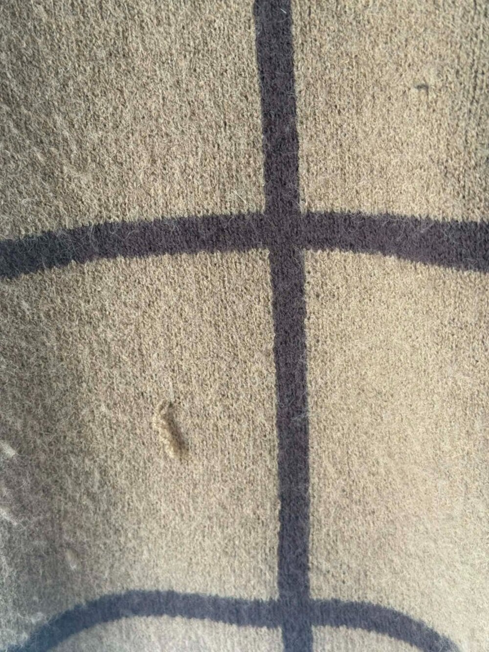 Camel Check Quarter-Zip Knit Vest - Picture 3 of 3
